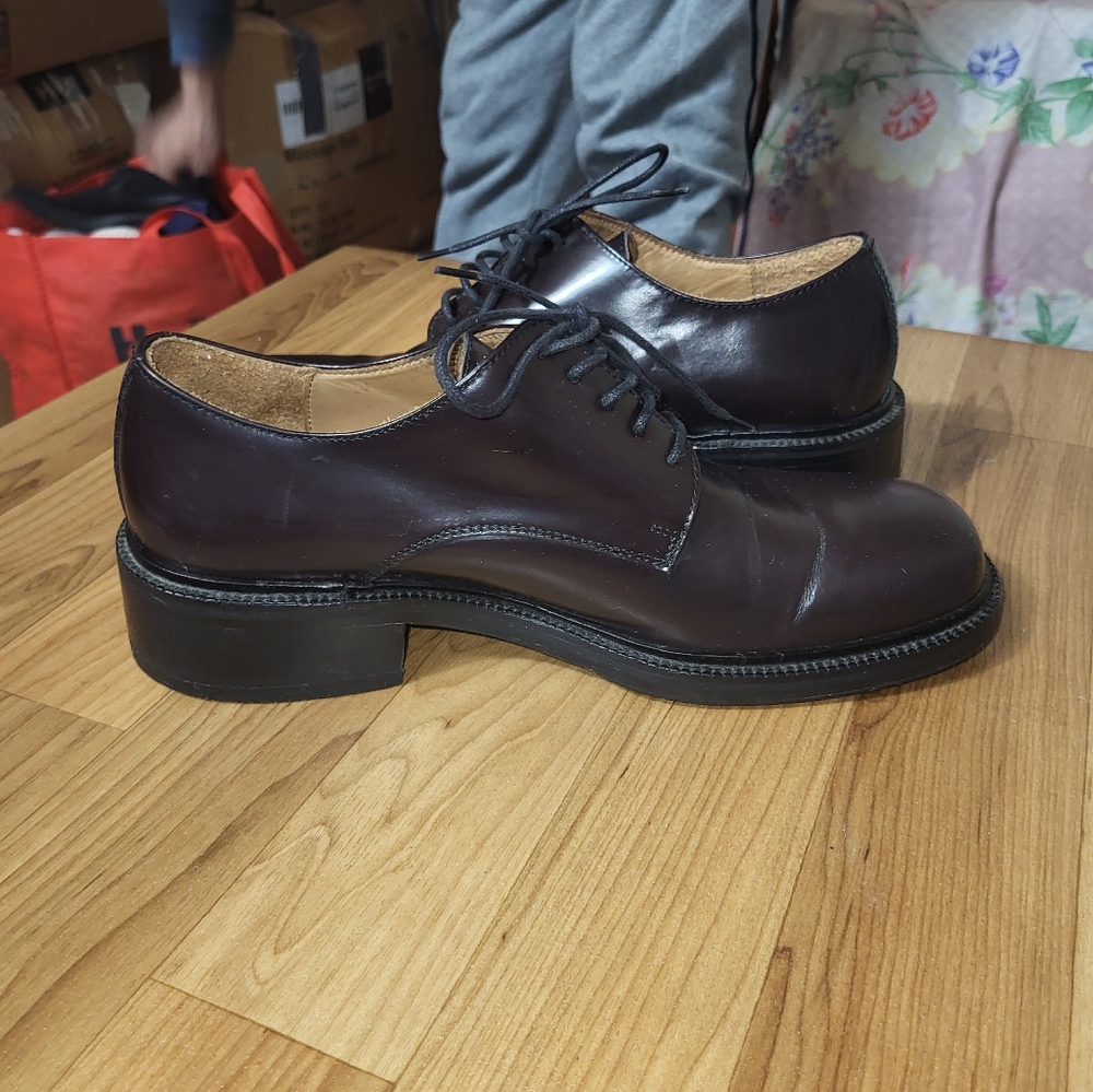 Coach Men's Stanley Dress Shoe Brown Leather Size 8 D Lace Up Round Toe GUC - Picture 3 of 8
